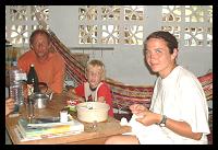 Repas chez Evelyne, Stéphane et leur fils Thomas