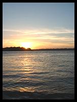 Coucher de soleil sur le Maroni